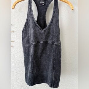 Black Sleeveless V-Neck Dress